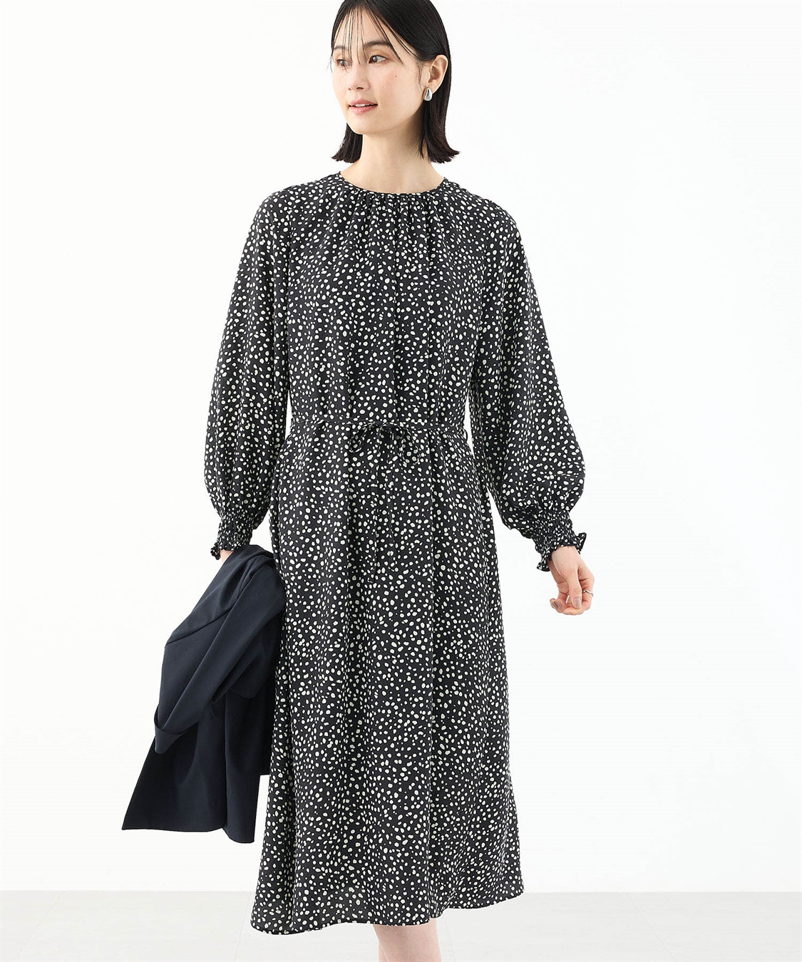A/C DESIGN BY ALPHA CUBIC 【アルコラージュ】ドットプリントワンピース_variation_2