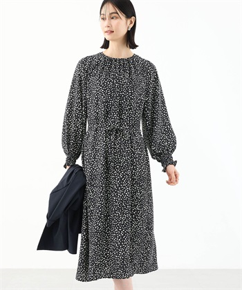 A/C DESIGN BY ALPHA CUBIC 【アルコラージュ】ドットプリントワンピース_variationthumb_2