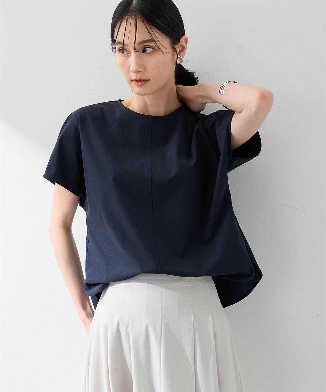 A/C DESIGN BY ALPHA CUBIC 【美モーション】ストレッチナイロンラッシュブラウス【接触冷感・UVカット・撥水】_variation_3