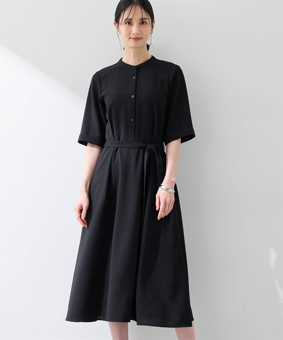 美モーション】バックギャザーワンピース【接触冷感・UVカット】 A/C