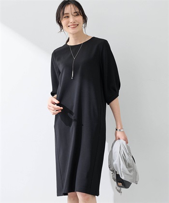 A/C DESIGN BY ALPHA CUBIC 【美モーション】タックスリーブワンピース【接触冷感・UVカット】_variationthumb_1