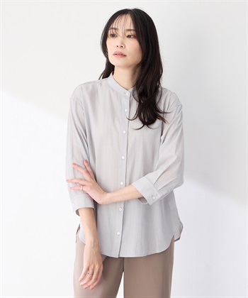 A/C DESIGN BY ALPHA CUBIC ストライプバンドカラーシャツ_variationthumb_1