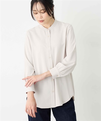 Q-cue様用 バンドカラーチュニックシャツ A/C DESIGN BY ALPHA CUBIC｜クロス