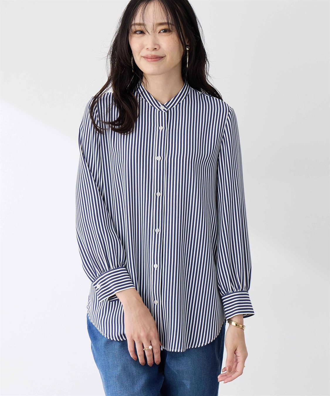 A/C DESIGN BY ALPHA CUBIC バンドカラーチュニックシャツ_variation_3