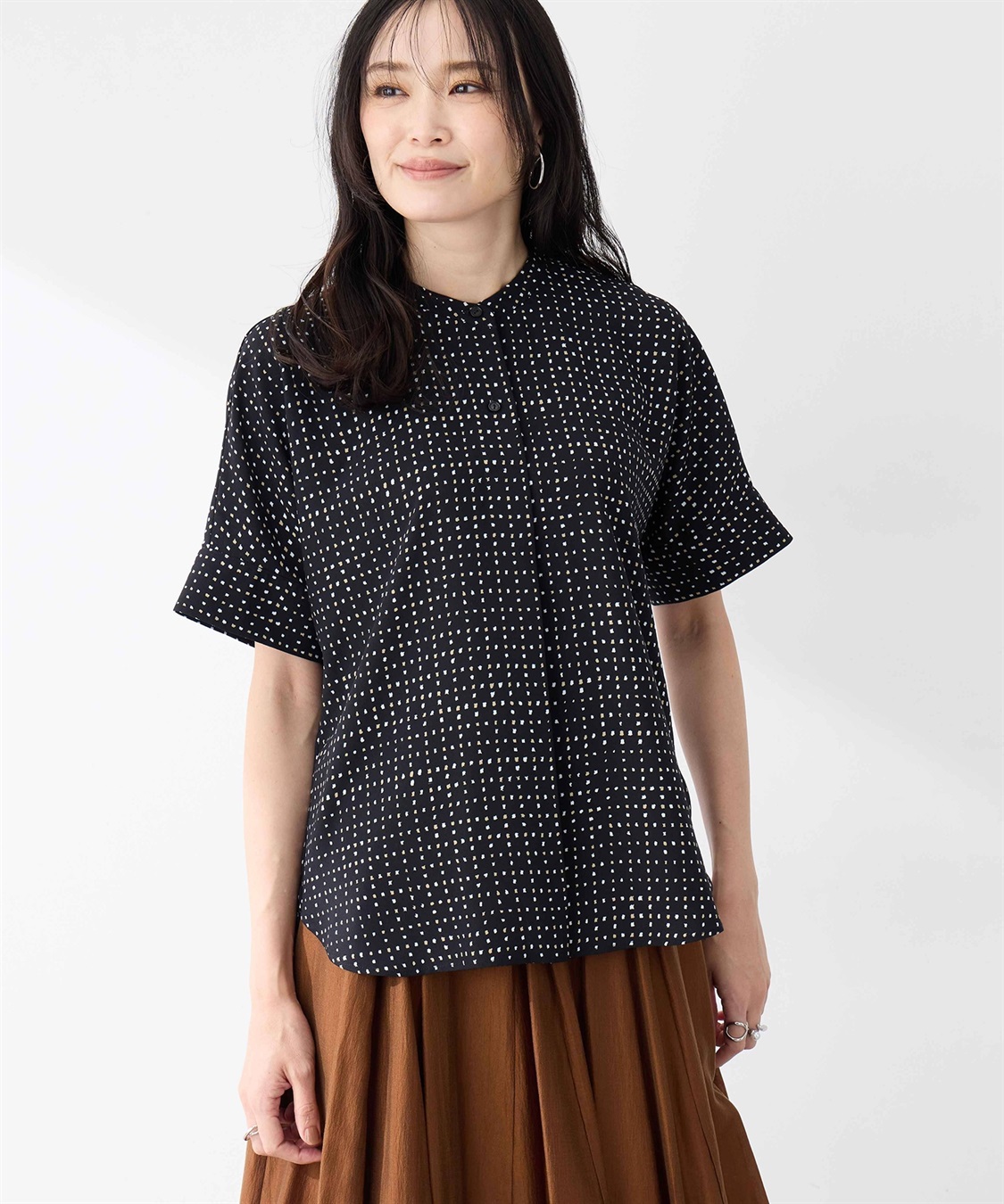 A/C DESIGN BY ALPHA CUBIC アルコラージュプリントブラウス_variation_1