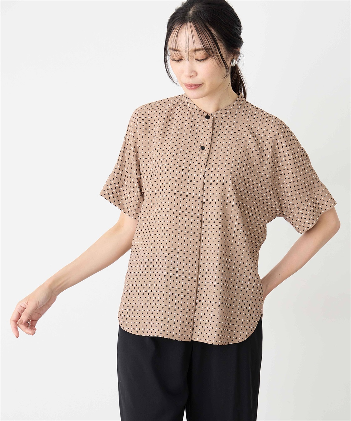 A/C DESIGN BY ALPHA CUBIC アルコラージュプリントブラウス_variation_2