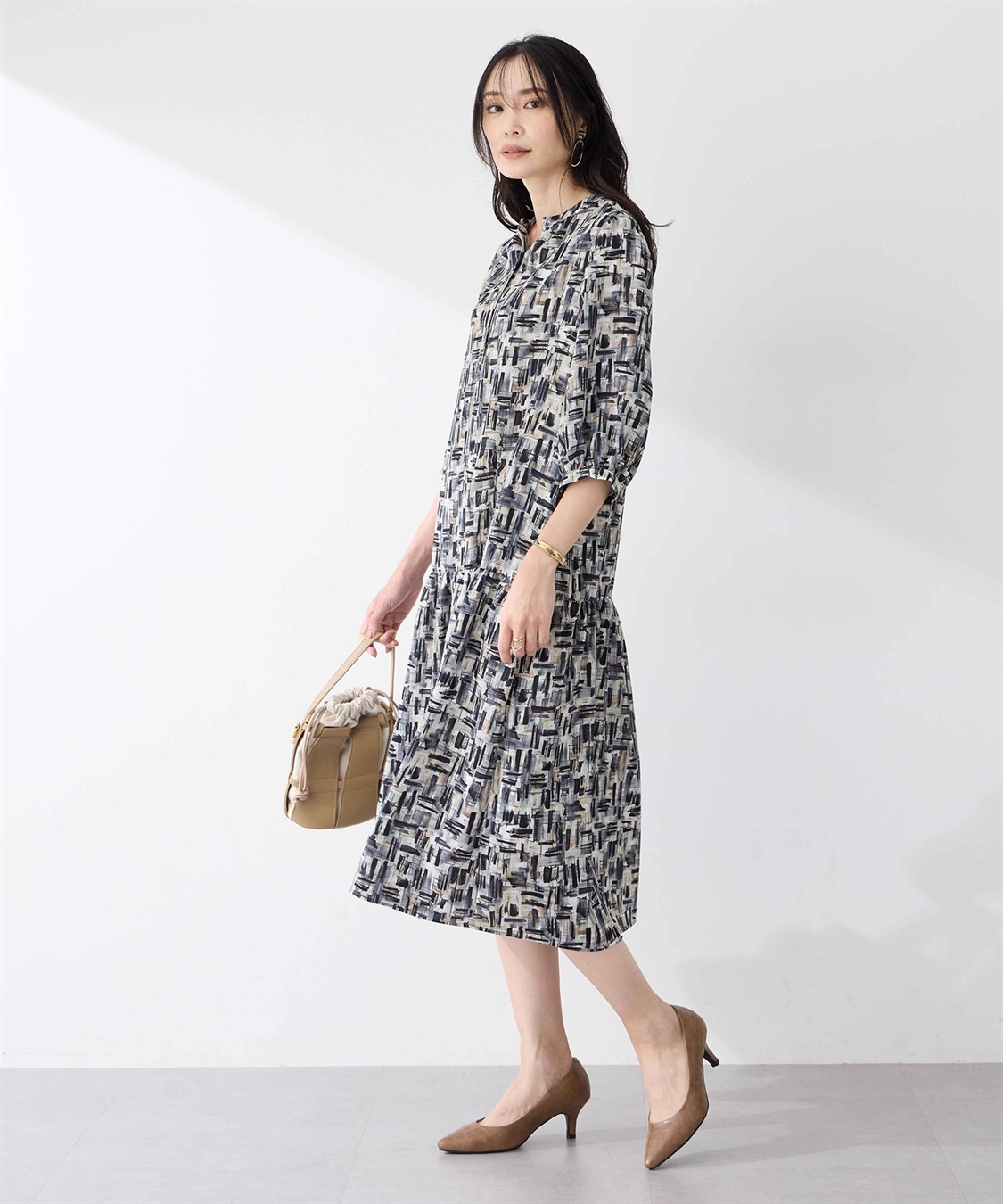 A/C DESIGN BY ALPHA CUBIC アルコラージュプリントワンピース_variation_2