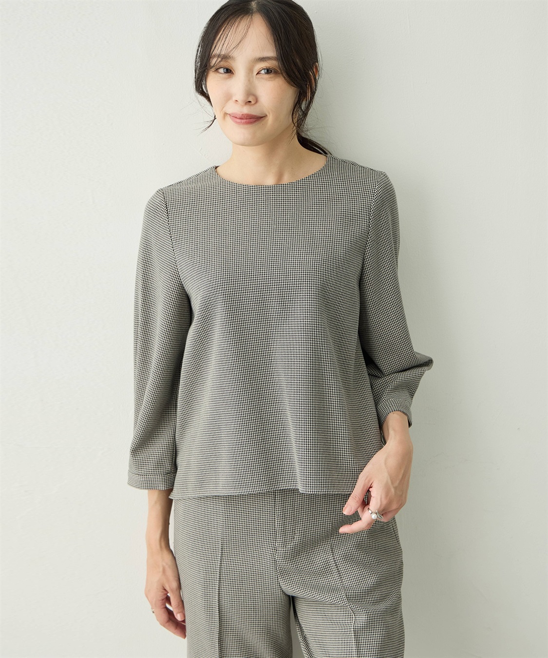 A/C DESIGN BY ALPHA CUBIC ローズオイル加工Tブラウス_variation_1