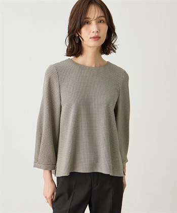 ローズオイル加工Tブラウス(ブラウン-9号)