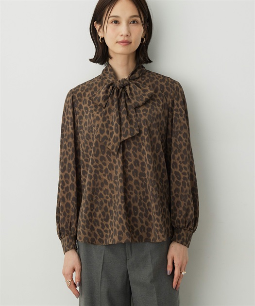 美品☆FABIANAFILIPPI☆ブラウスXS XSサイズあり】フラワーチュールxロングスリーブタイトミニ(GL2537)