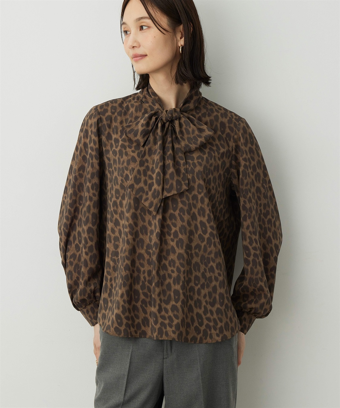 A/C DESIGN BY ALPHA CUBIC レオパードプリントブラウス_variation_1