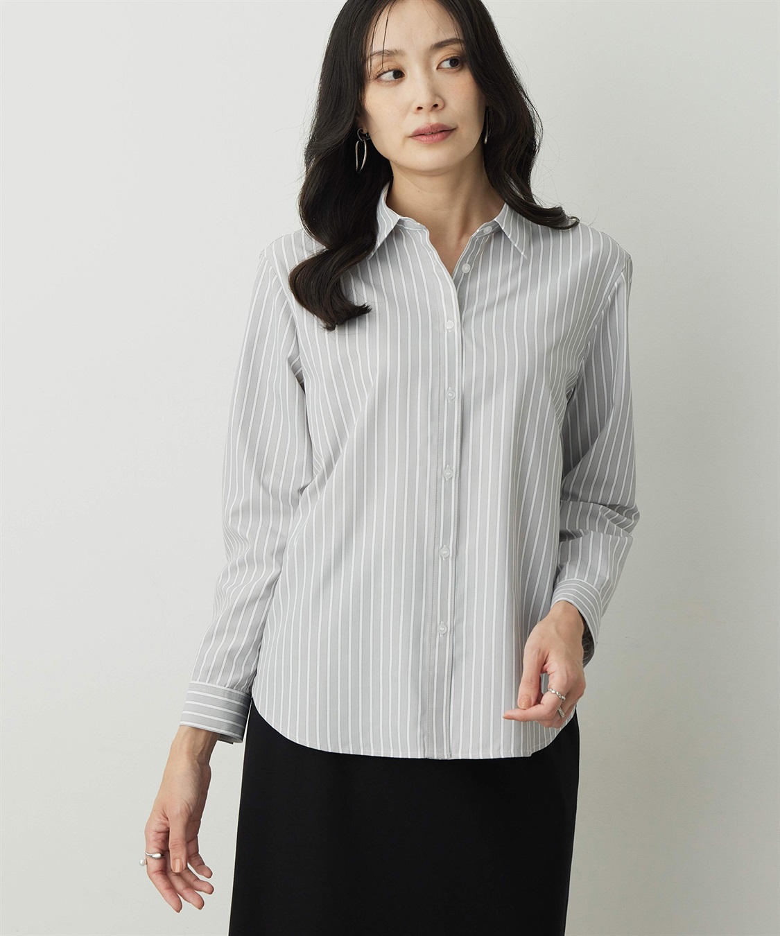 A/C DESIGN BY ALPHA CUBIC ストライプシャツ_variation_1