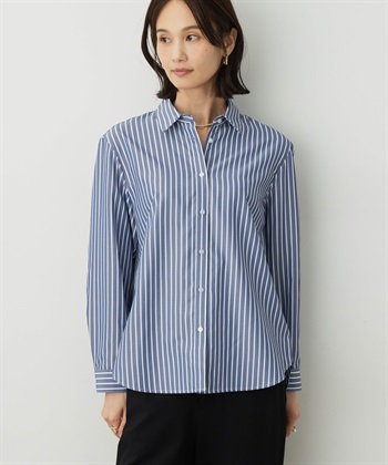 ストライプシャツ(ネイビー-9号)