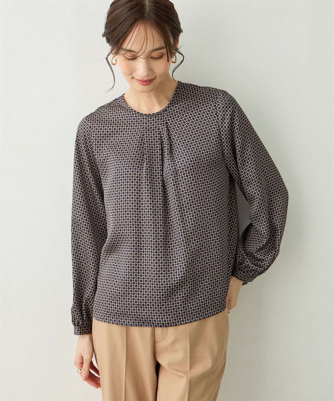 A/C DESIGN BY ALPHA CUBIC チェーンプリントブラウス_variation_2