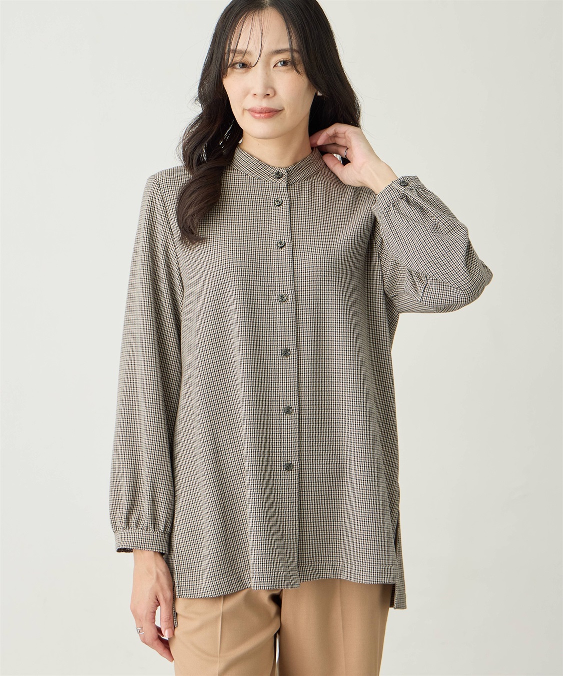 A/C DESIGN BY ALPHA CUBIC ローズオイル加工チュニックシャツ_variation_2