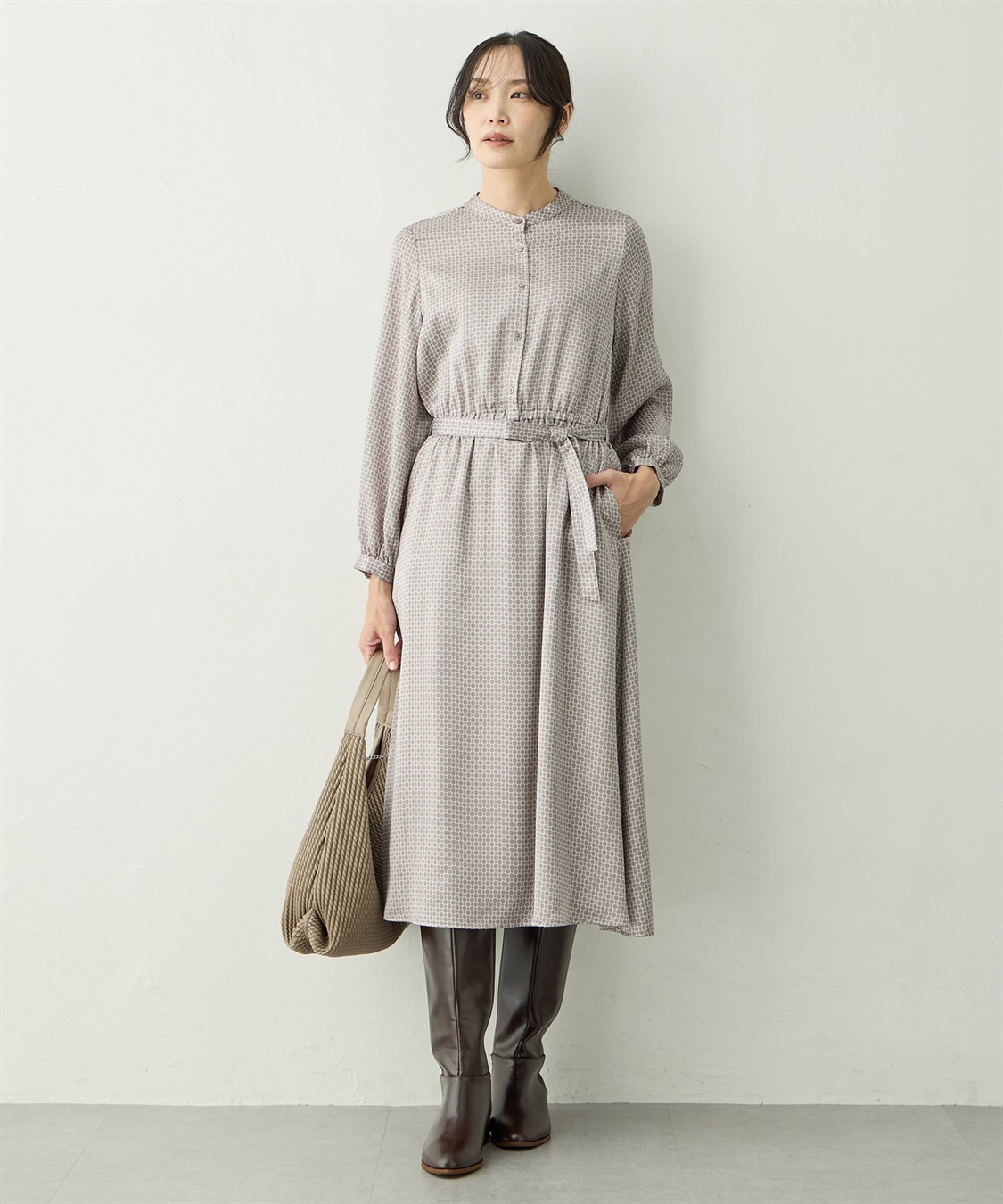 A/C DESIGN BY ALPHA CUBIC チェーンプリントワンピース_variation_1