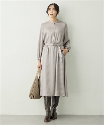 チェーンプリントワンピース(ライトグレー-9号)