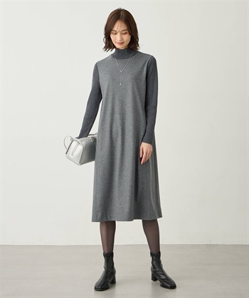 ドッキングワンピース(チャコールグレー-M)