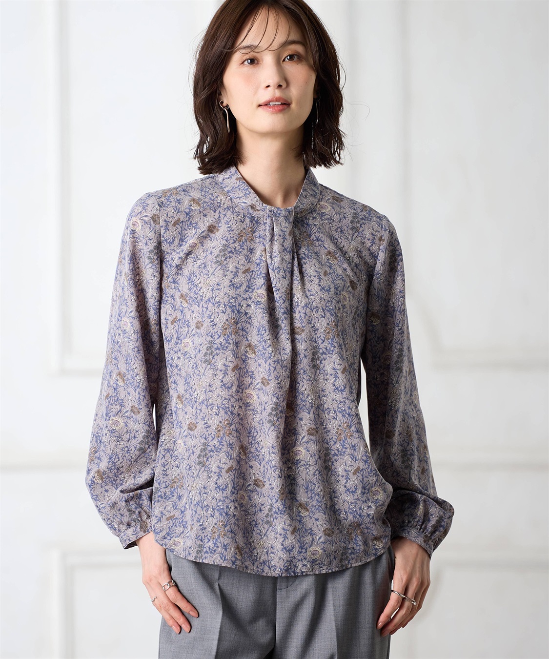 A/C DESIGN BY ALPHA CUBIC リバティプリントブラウス【ファーストライン】_variation_1