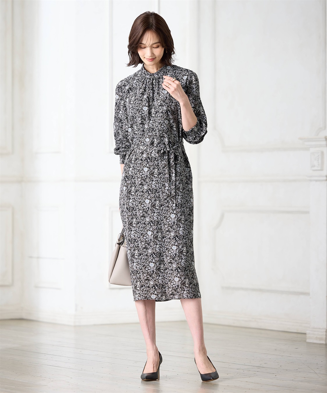 リバティプリントワンピース【ファーストライン】 A/C DESIGN BY ALPHA