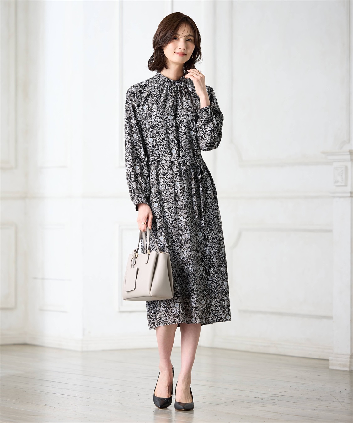 A/C DESIGN BY ALPHA CUBIC リバティプリントワンピース【ファーストライン】_variation_2