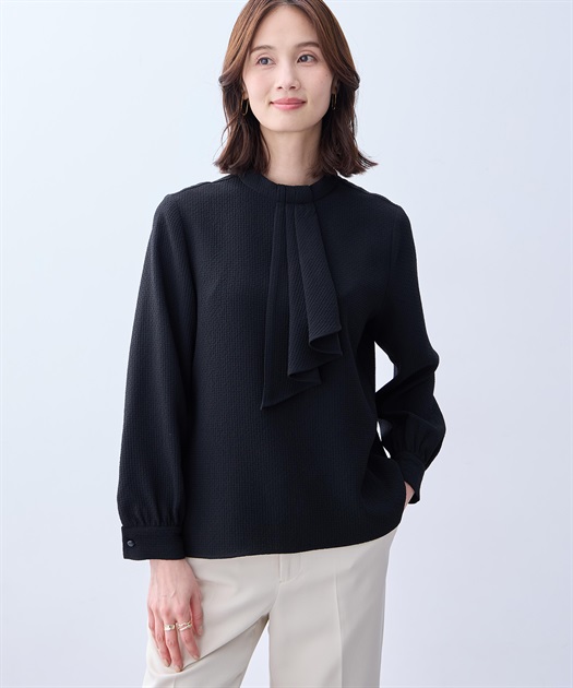 ジャガードボウタイブラウス A/C DESIGN BY ALPHA CUBIC｜クロスプラス