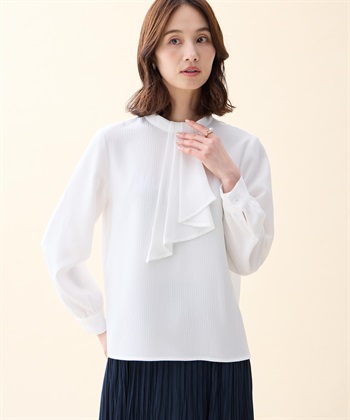 A/C DESIGN BY ALPHA CUBIC ジャガードボウタイブラウス_variationthumb_2