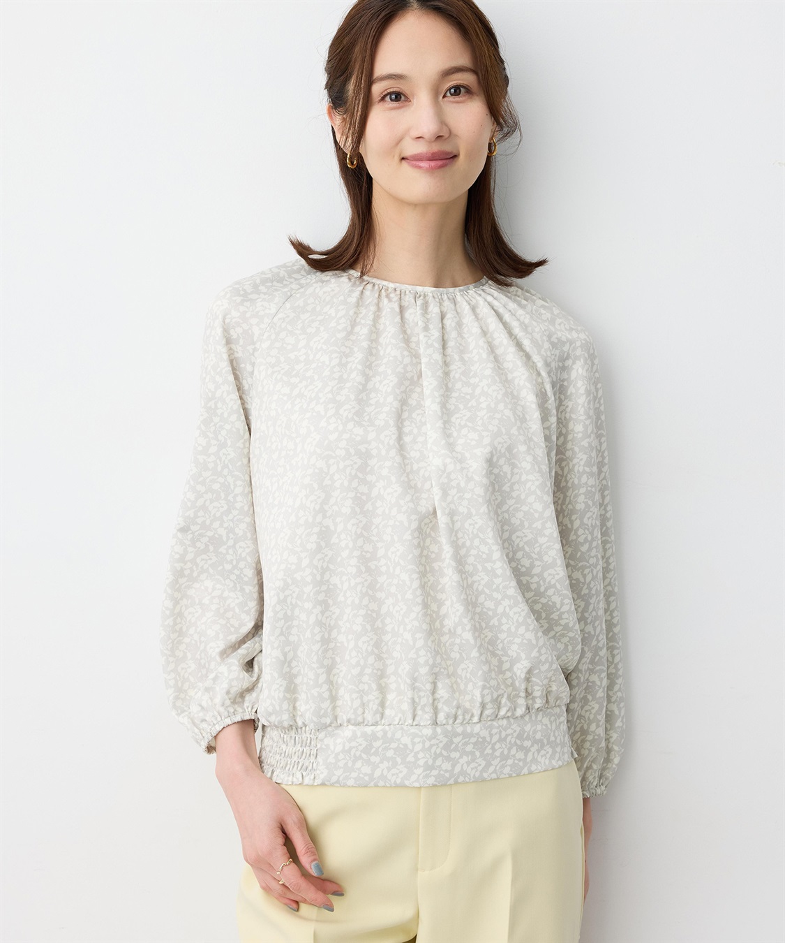 A/C DESIGN BY ALPHA CUBIC フラワープリントブラウス_variation_1