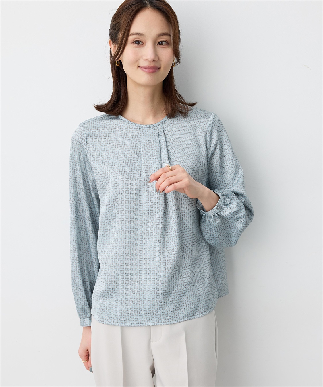 A/C DESIGN BY ALPHA CUBIC チェーンプリントブラウス_variation_2