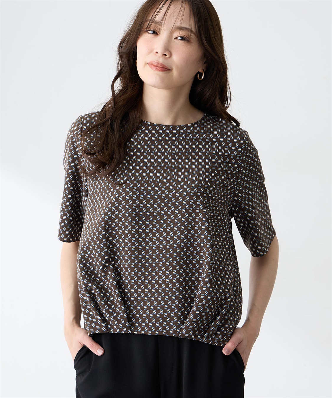 A/C DESIGN BY ALPHA CUBIC タックブラウス【接触冷感】_variation_2