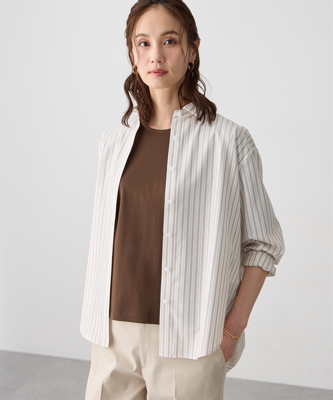 A/C DESIGN BY ALPHA CUBIC ストライプブラウス_variation_1