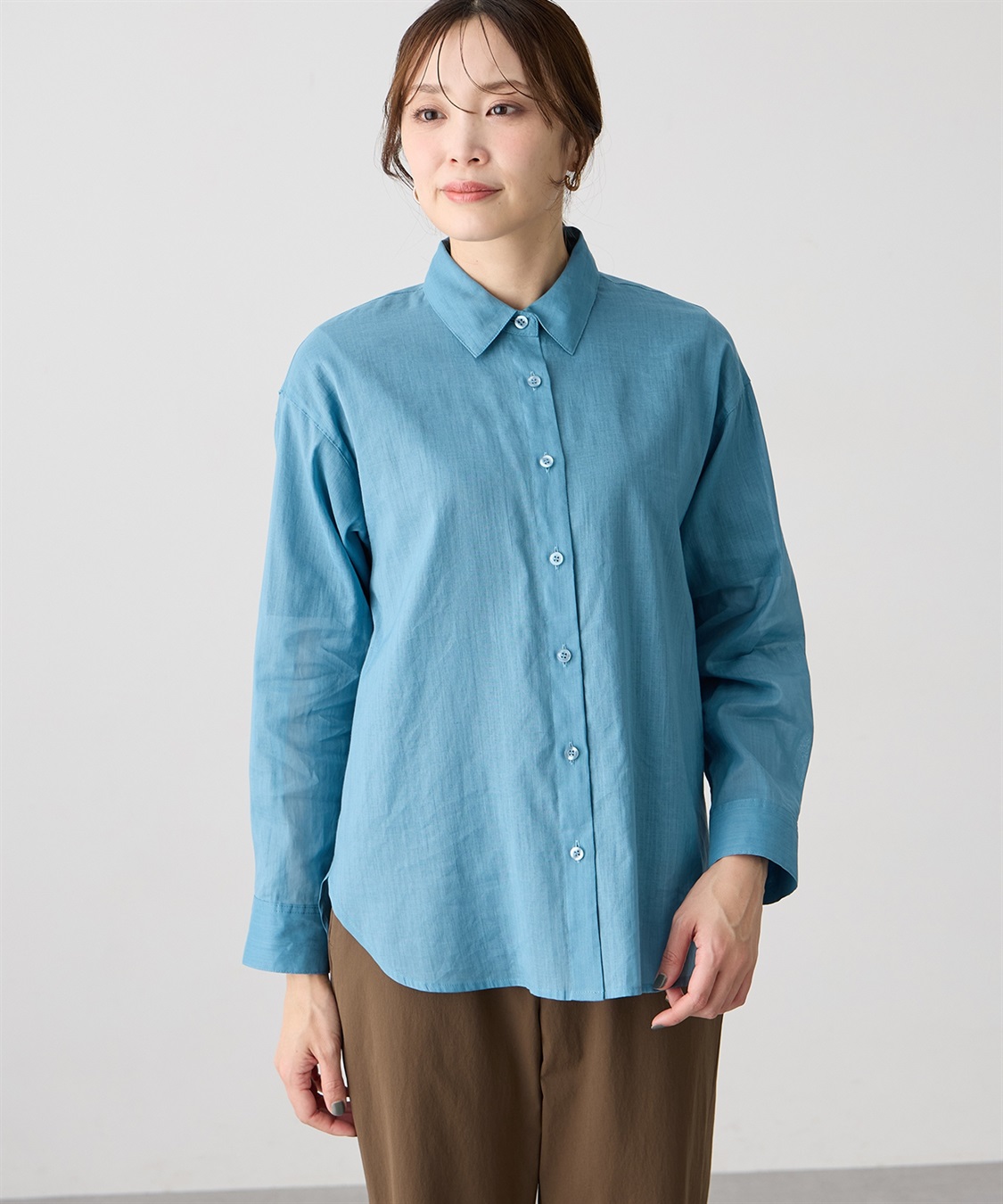 A/C DESIGN BY ALPHA CUBIC リネンミックスシアーシャツ_variation_3