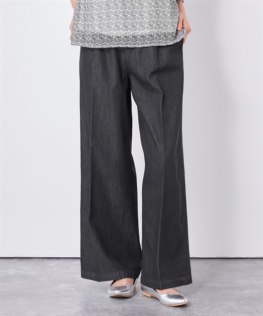 aku様 セミワイドデニムパンツ A/C DESIGN BY ALPHA CUBIC｜クロス