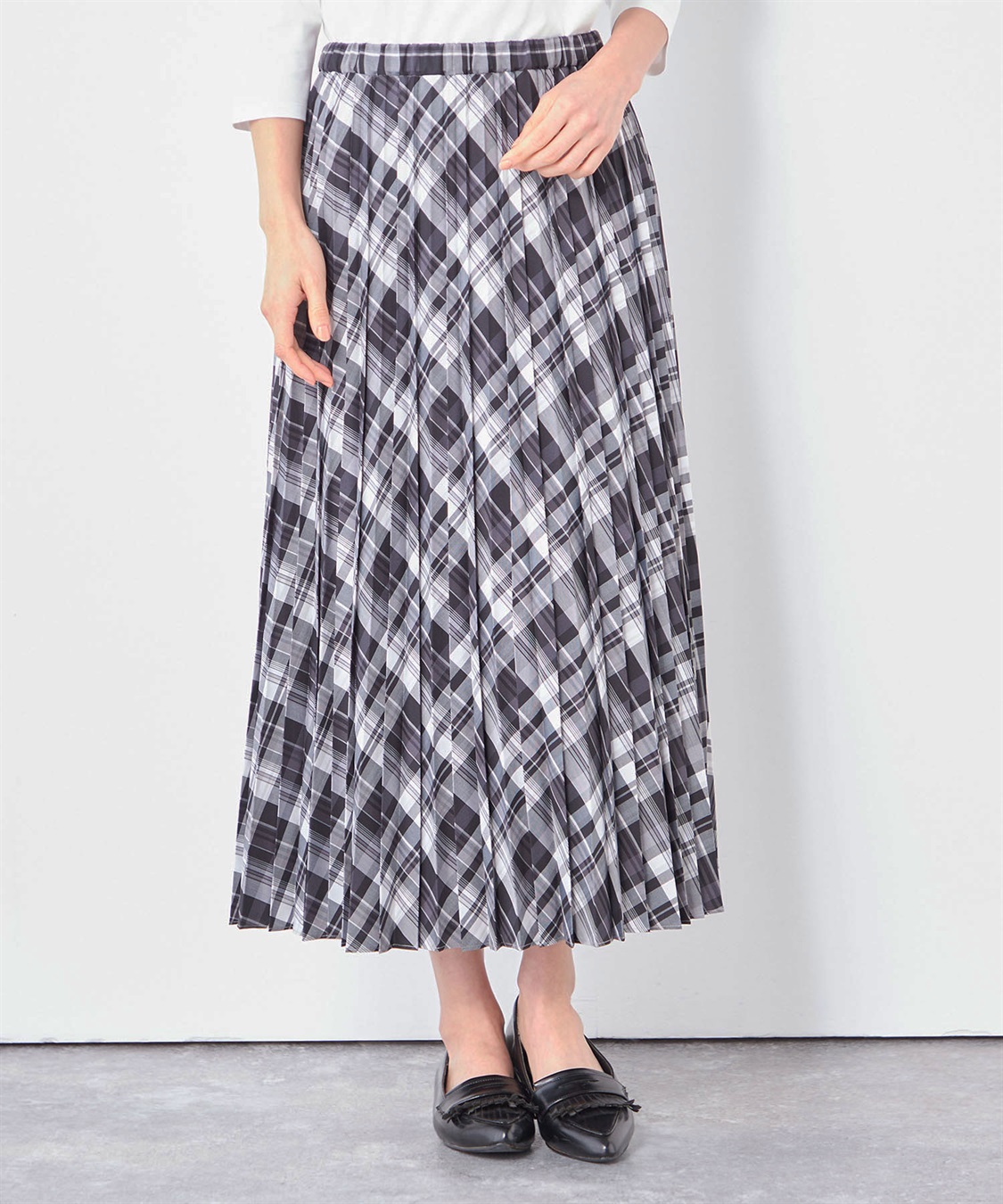 A/C DESIGN BY ALPHA CUBIC チェックプリーツスカート_variation_1