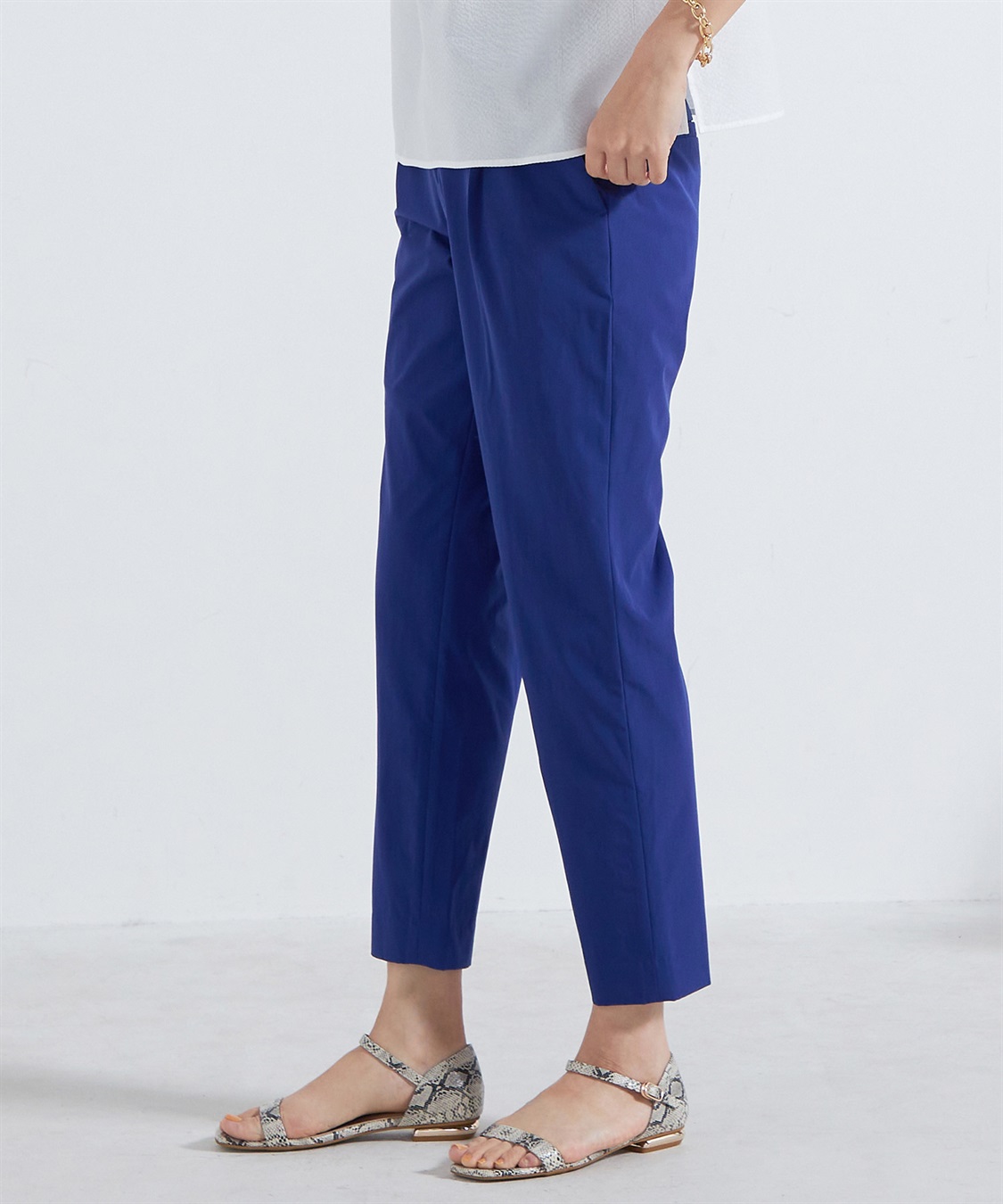 A/C DESIGN BY ALPHA CUBIC ストレッチナイロンテーパードカラーパンツ_main