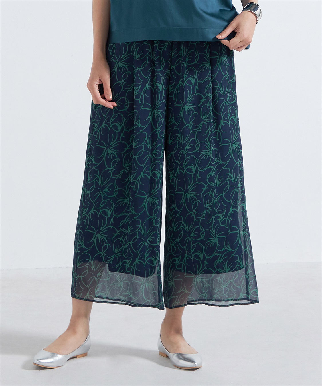 A/C DESIGN BY ALPHA CUBIC リーフ柄パンツ_main