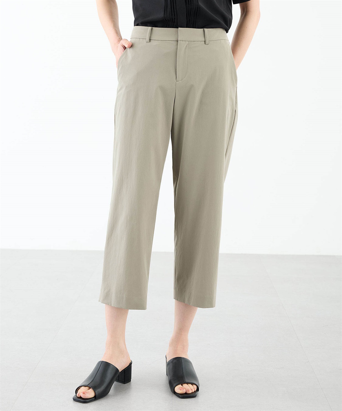 A/C DESIGN BY ALPHA CUBIC ストレッチナイロンワイドパンツ【接触冷感】_variation_2