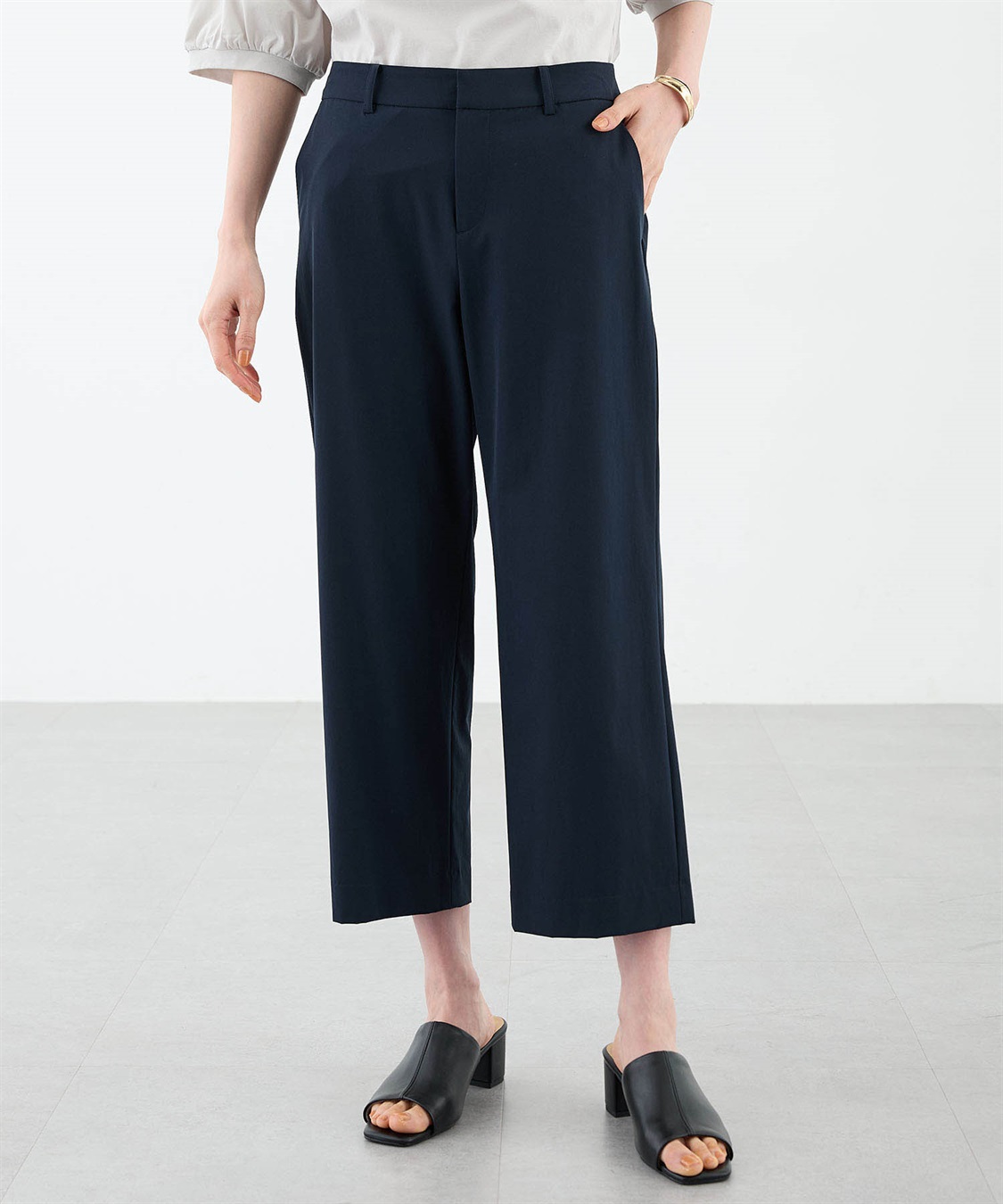 A/C DESIGN BY ALPHA CUBIC ストレッチナイロンワイドパンツ【接触冷感】_variation_3