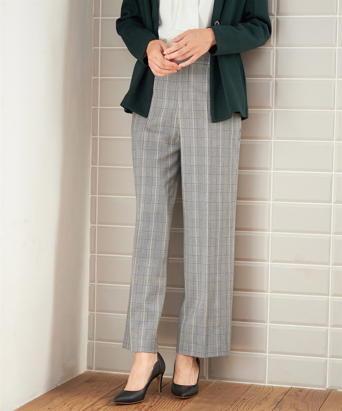 A/C DESIGN BY ALPHA CUBIC ローズオイル加工ワイドパンツ_main