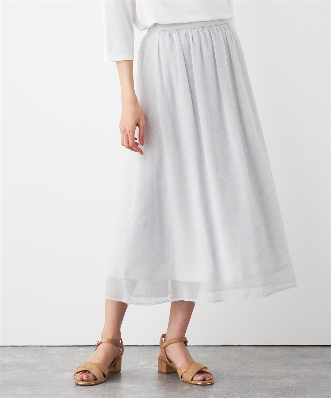 A/C DESIGN BY ALPHA CUBIC プリントフレアスカート_variation_1