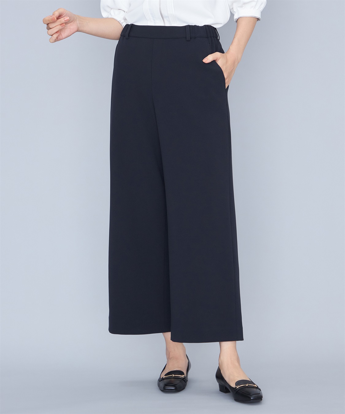 A/C DESIGN BY ALPHA CUBIC 【セットアップ対応】ジョーゼットワイドパンツ_variation_2