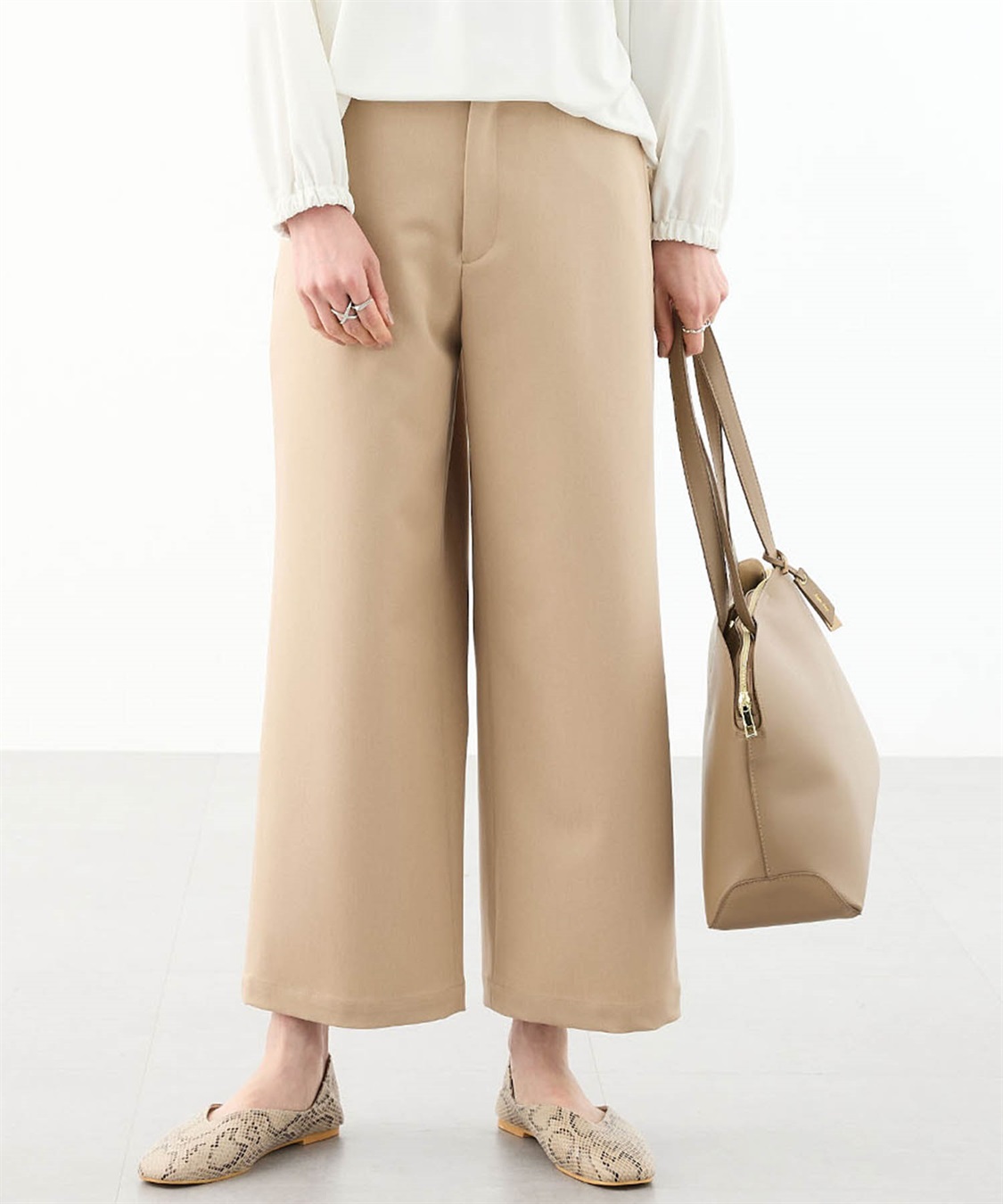 A/C DESIGN BY ALPHA CUBIC デニム風ワイドパンツ_variation_1