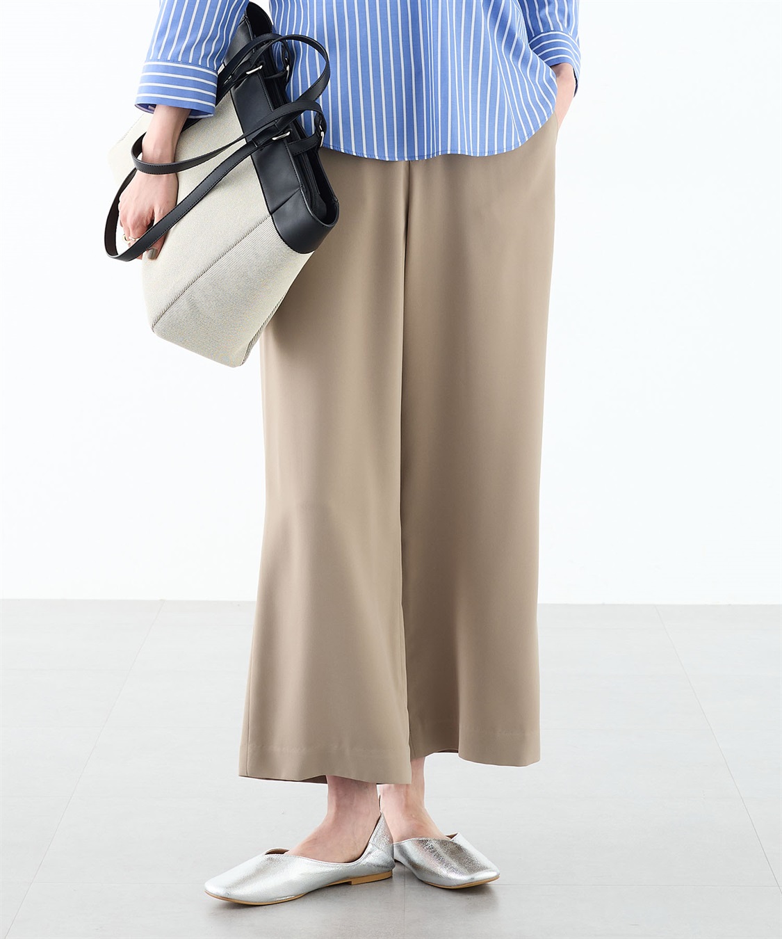 A/C DESIGN BY ALPHA CUBIC ストレッチワイドパンツ【接触冷感・UVカット・後ろウエストゴム】_variation_3