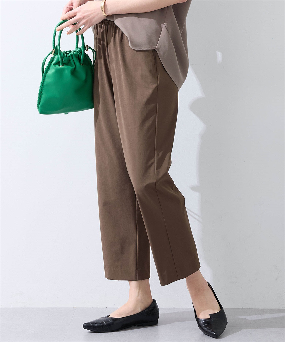 A/C DESIGN BY ALPHA CUBIC 【美モーション】ストレッチナイロンラッシュストレートパンツ【接触冷感・UVカット・撥水・ウエストゴム】_variation_2