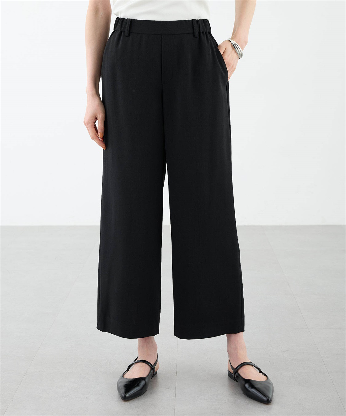 A/C DESIGN BY ALPHA CUBIC 【美モーション】トリニータストレッチワイドパンツ【接触冷感・UVカット】_variation_1