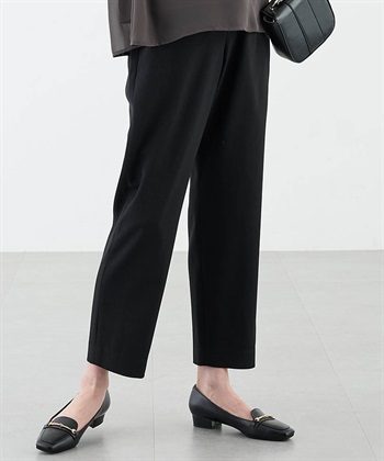 【美モーション】トリニータストレッチテーパードパンツ【接触冷感・UVカット】(ブラック-61cm)