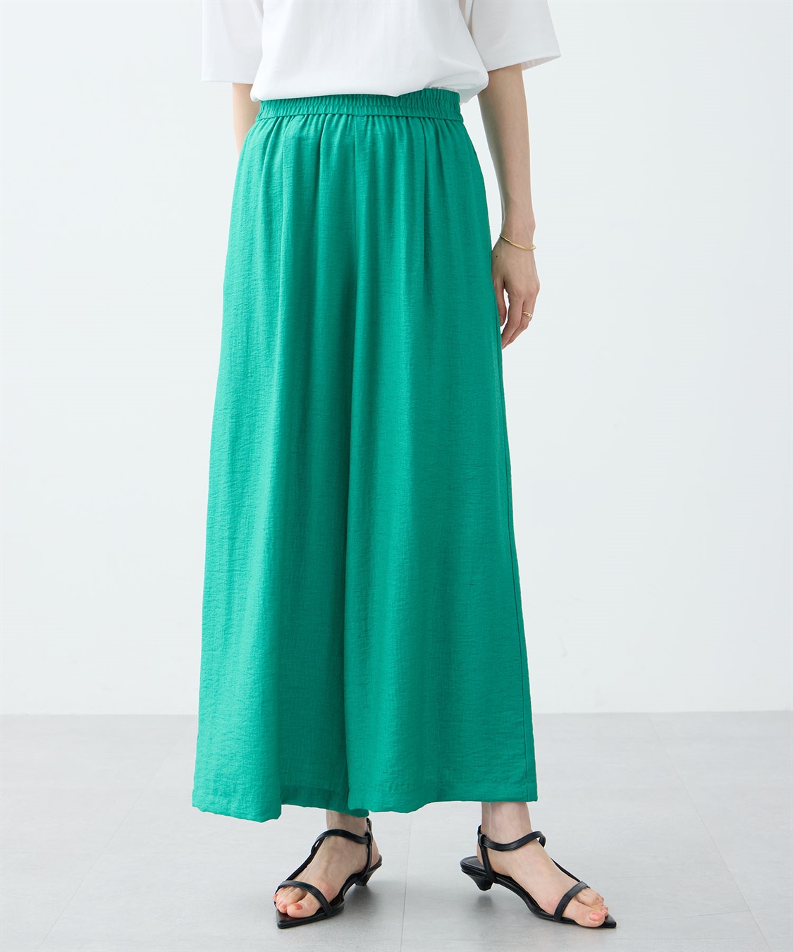 A/C DESIGN BY ALPHA CUBIC リラックスワイドパンツ【接触冷感・ウエストゴム】_variation_2