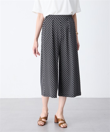 クールワイドパンツ【セットアップ可・接触冷感・UVカット】(チャコールグレー-M)