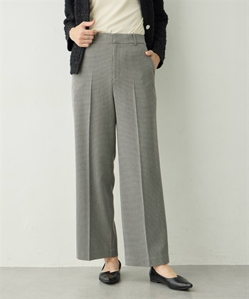 ローズ加工セミワインドパンツ(ブラック-61cm)