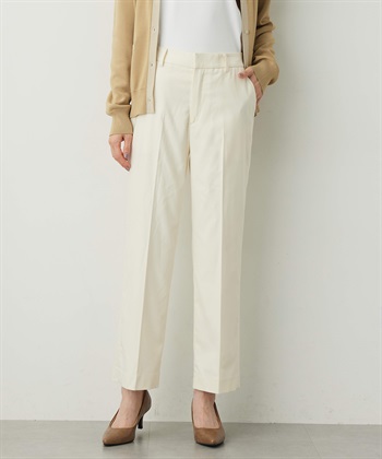【美モーション】テーパードパンツ(オフホワイト-61cm)